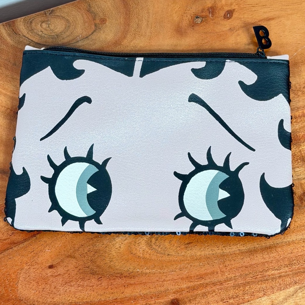Betty‎ Boop x Ipsy Cosmetic Bag Sequin Zipper Pouch Black B Charm